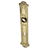 Jugendstil Langschild Messing klassische Form gold