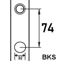 32mm BKS Rundzylinder 74mm Abstand